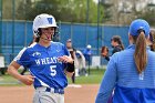 Softball vs Emerson  Wheaton College Softball vs Emerson College in game 2 of their doubleheader. - Photo by Keith Nordstrom : Wheaton, Softball